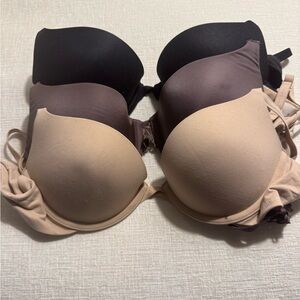 Women's Multi-Pack Padded Bras - Black, Brown, Tan CALVIN KLEIN 34B